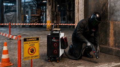 chantier-laser Laser au sol