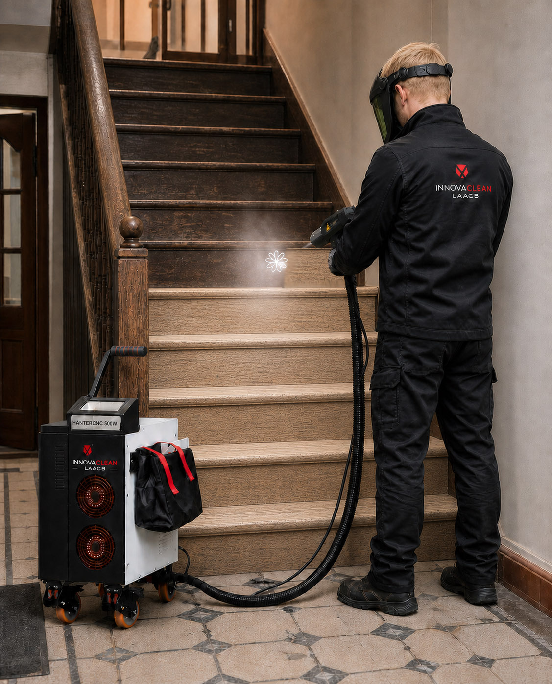 decapage-laser-escalier Décapage d'escalier