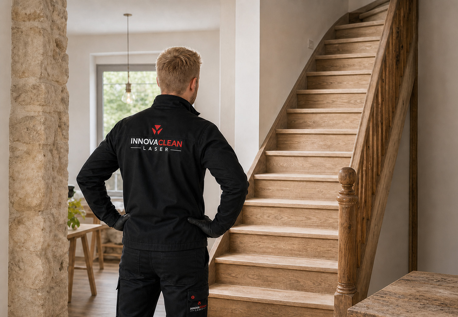 fin-decapage-escalier Décapage d'escalier