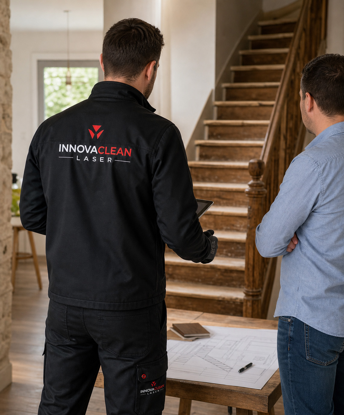 rdv-laser-escalier Rendez-vous décapage escalier
