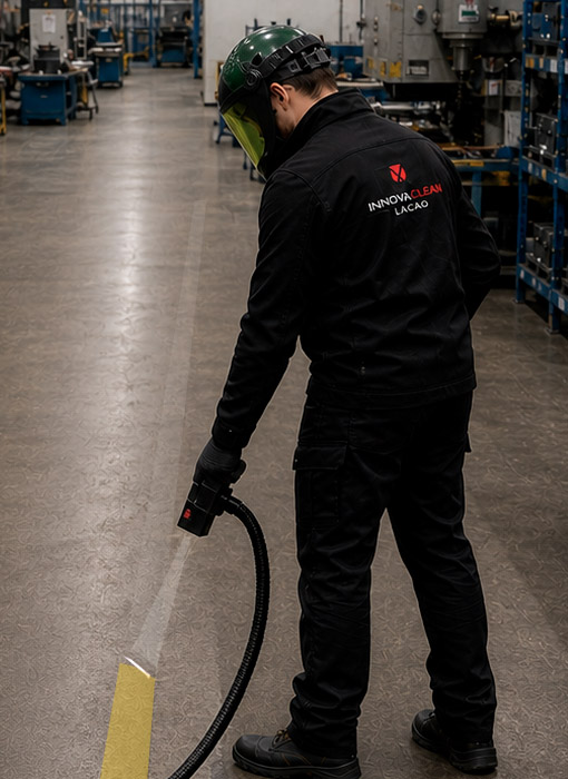 decapage-de-lignes-peinture Le laser en action